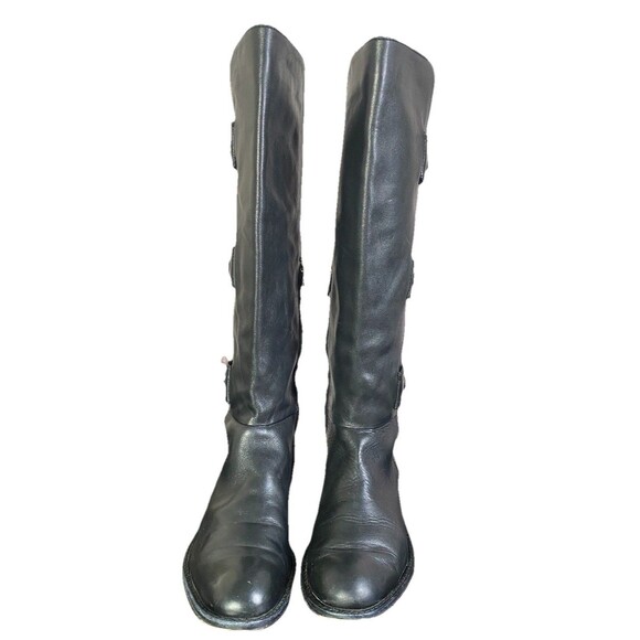 Coach MAPLE A7136 SOFT Calf Leather Black Tall Boots Shoes BLACK Women 8.5 - Picture 1 of 10